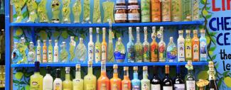Limoncello Bottles in Sorrento