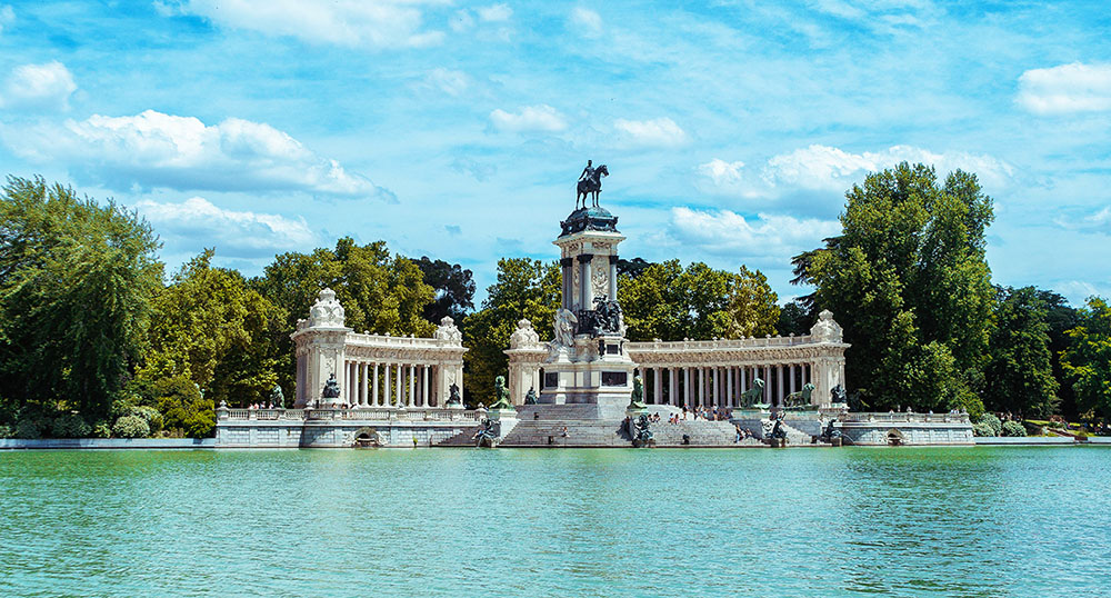 Retiro Park in Madrid, Spain