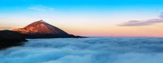 Mt Teide Canary Islands in the sky