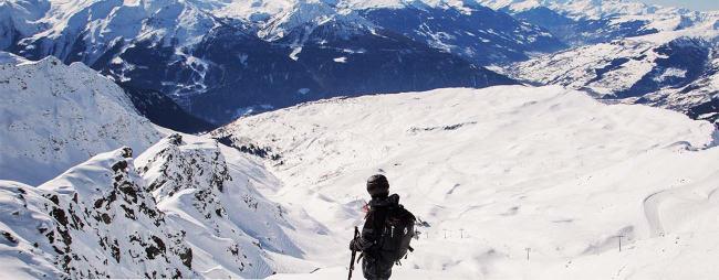 Skier at La Rosière ski resort